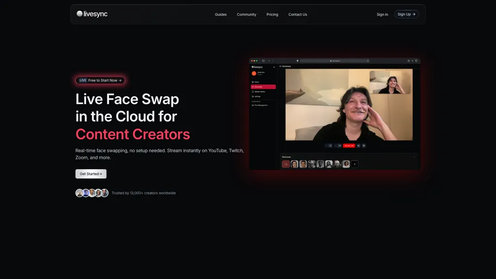 Livesync screenshot