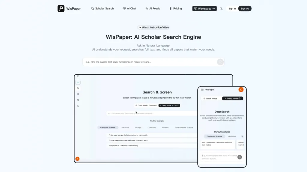 WisPaper screenshot