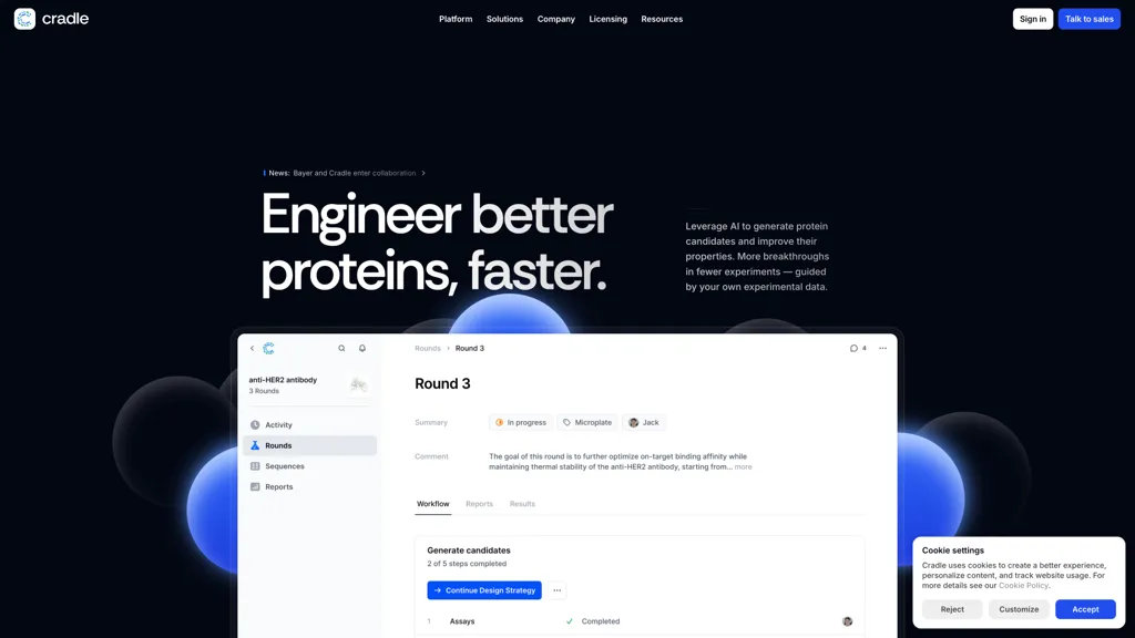 Cradle screenshot