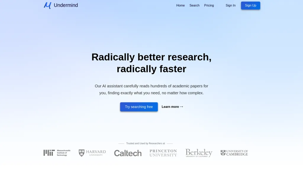 Undermind screenshot