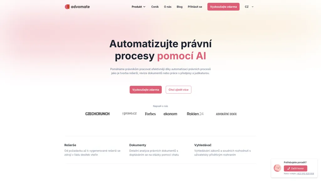 Advomate screenshot