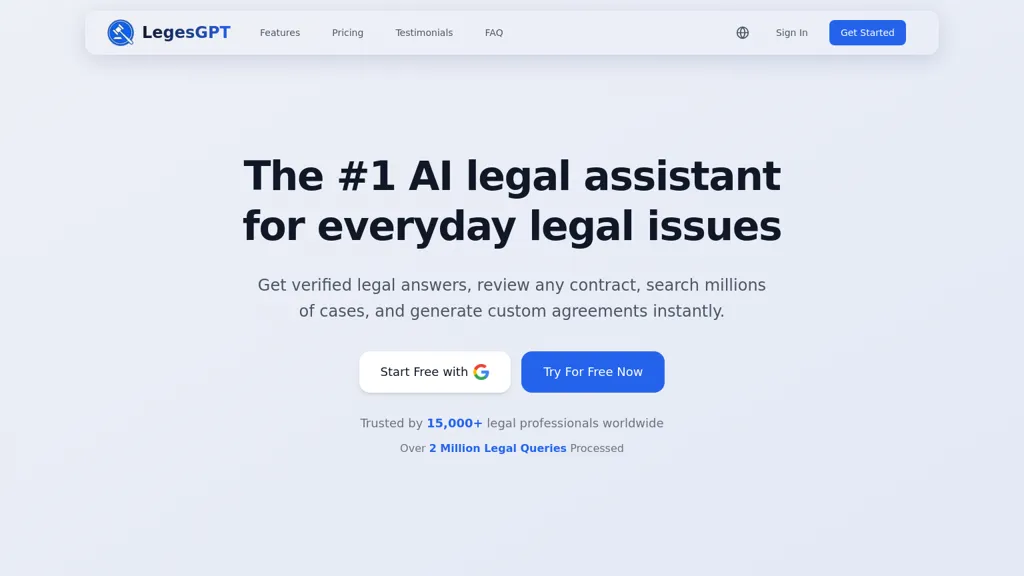 LegesGPT screenshot