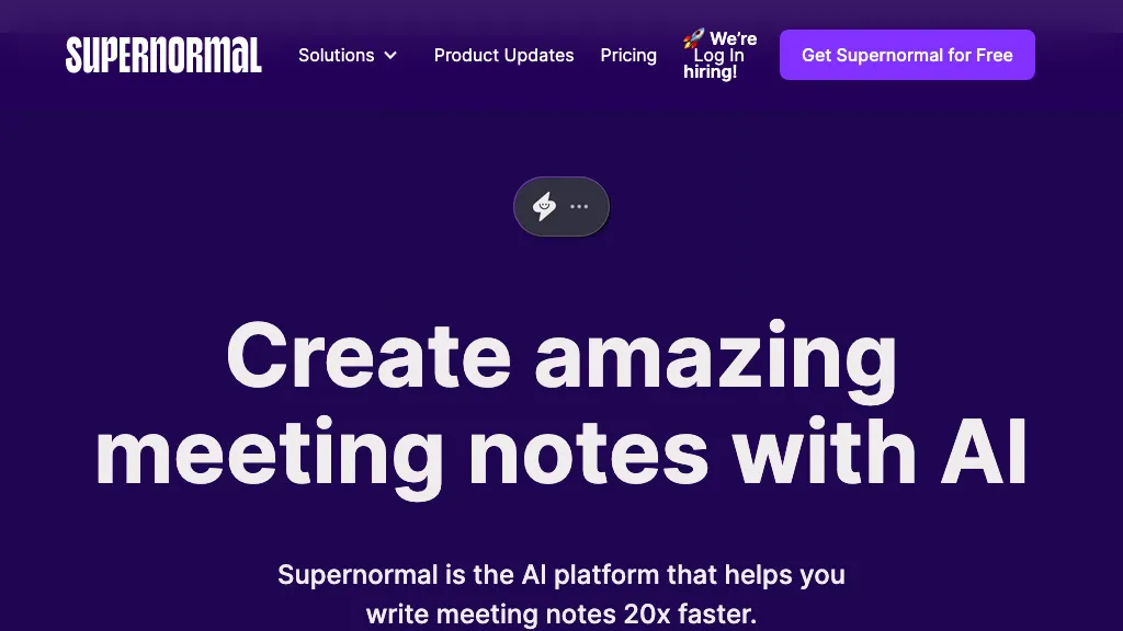Supernormal screenshot