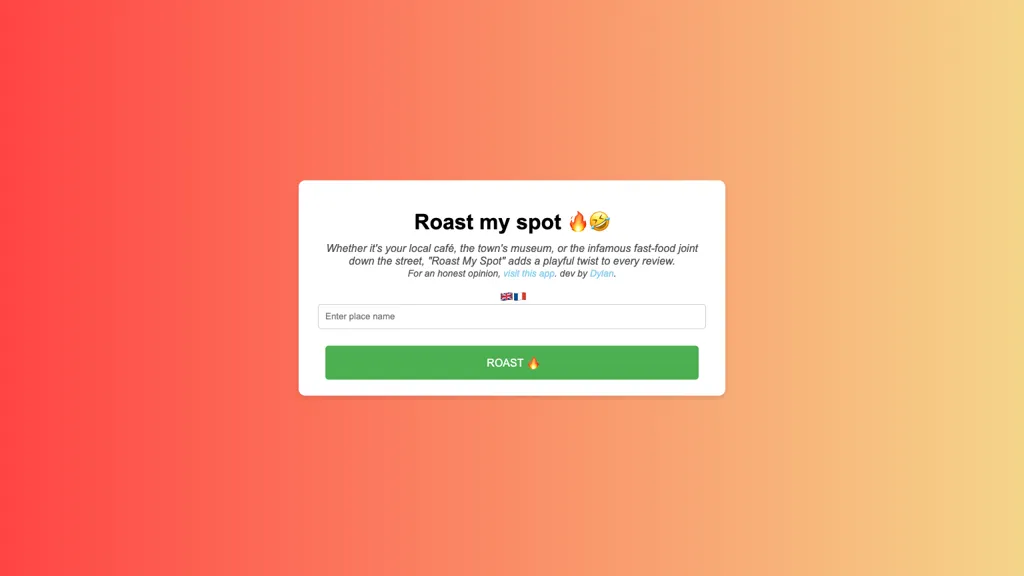 Roast My Spot screenshot