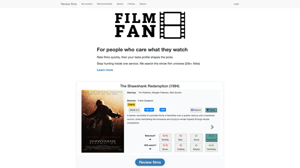 Film fan screenshot