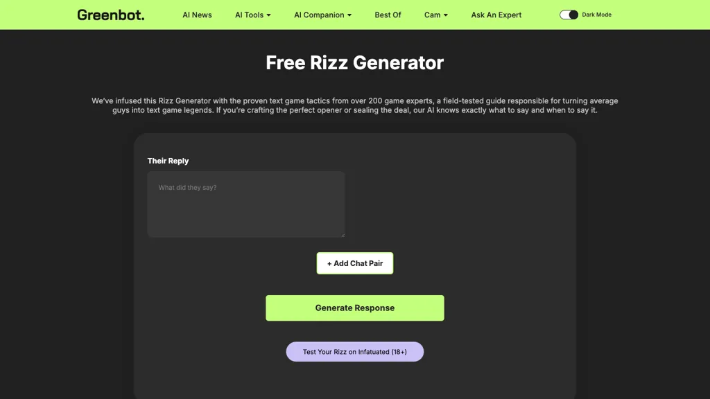 AI Rizz Generator screenshot