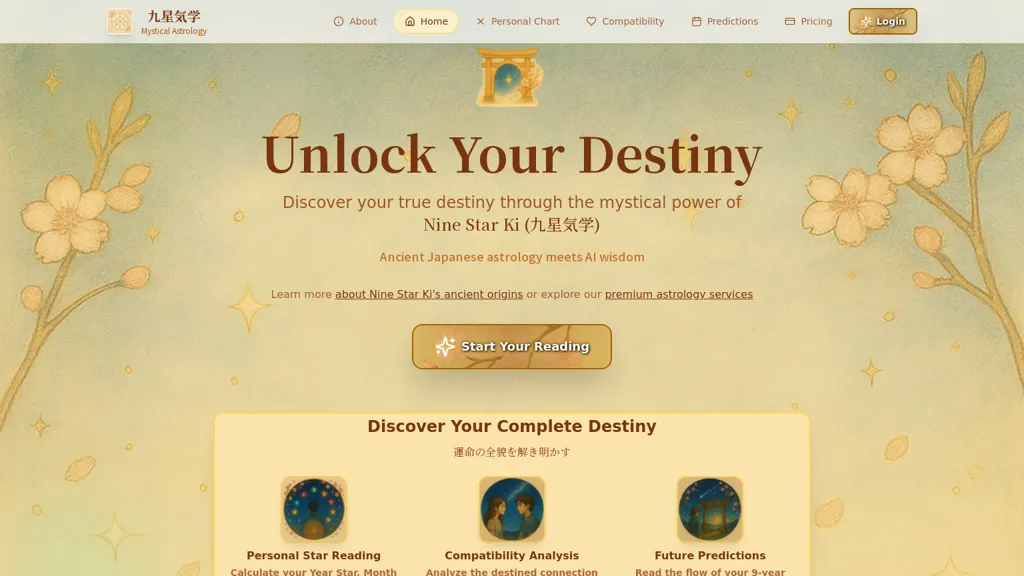 Nine Star Ki Mystical Astrology screenshot