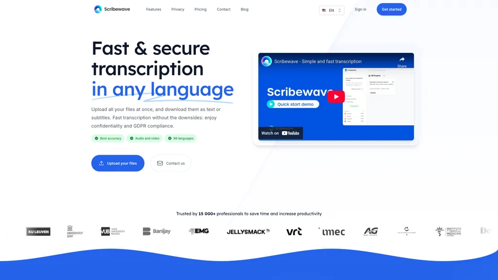 Scribewave AI screenshot