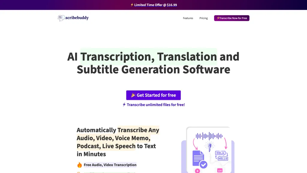 Scribebuddy screenshot