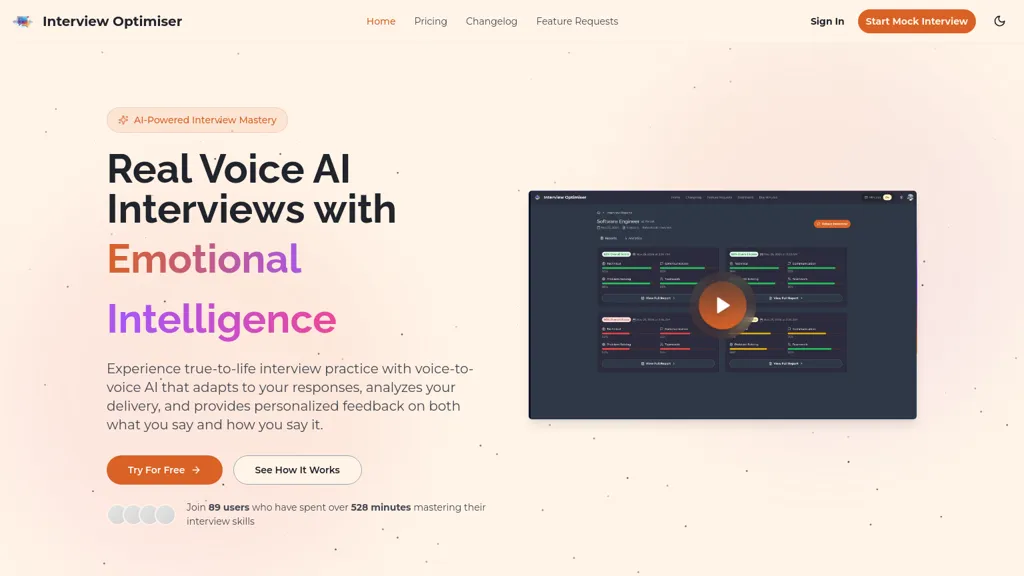 Interview Optimiser screenshot