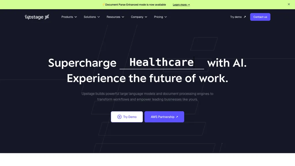 Upstage AI screenshot