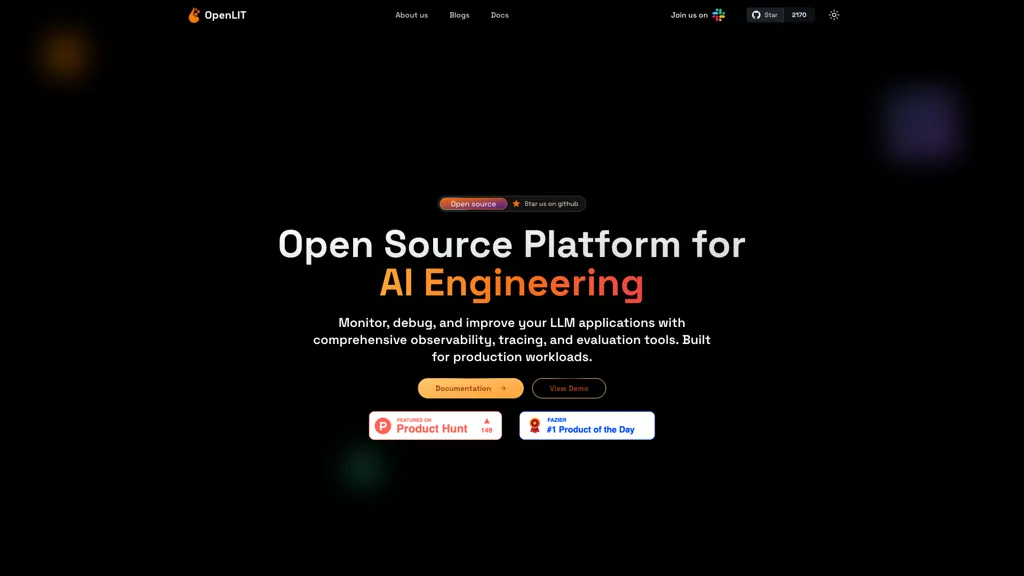 Openlit screenshot