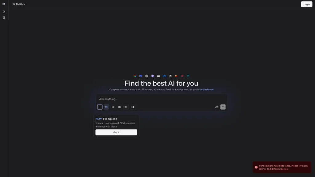 Llmarena screenshot