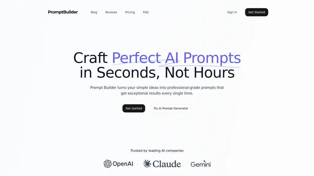Prompt Builder screenshot