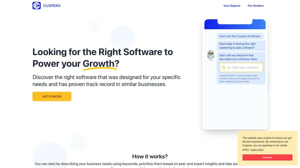 cuspera.com screenshot