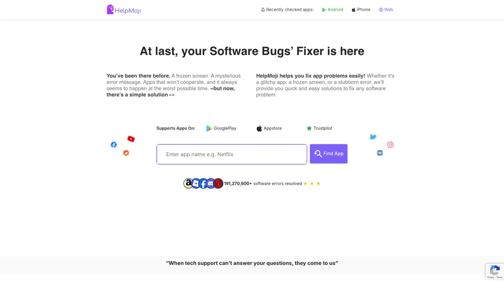 HelpMoji screenshot
