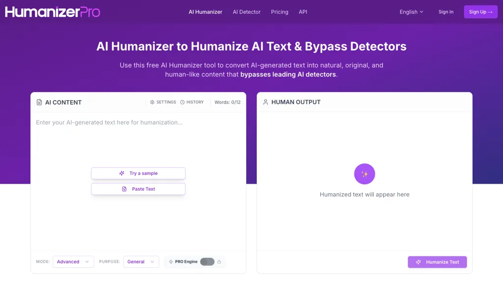 HumanizerPro screenshot