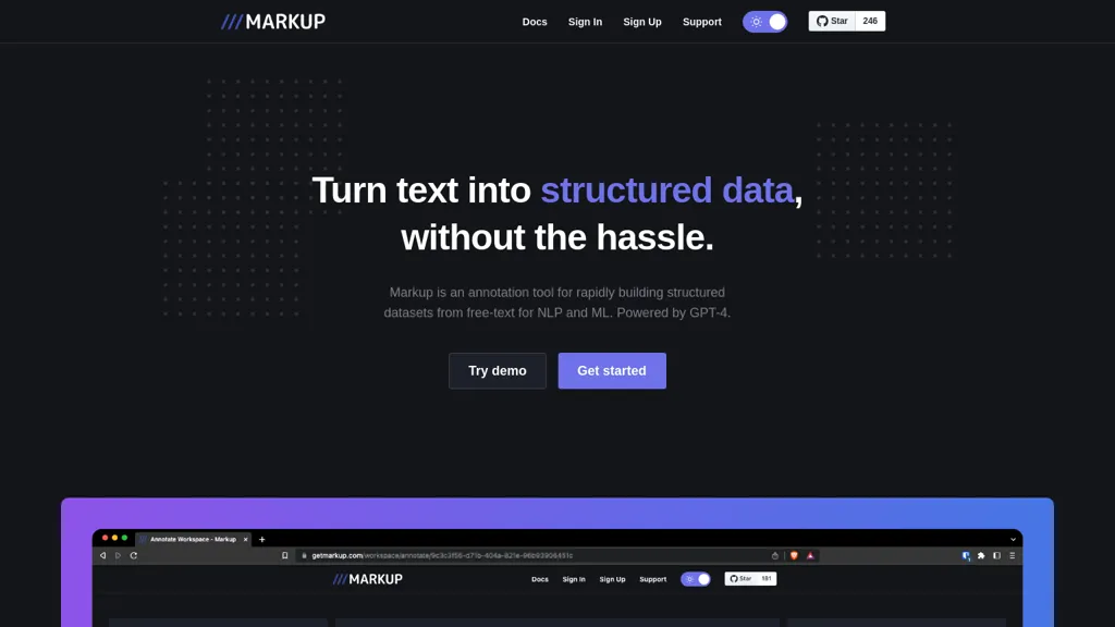 Markup screenshot