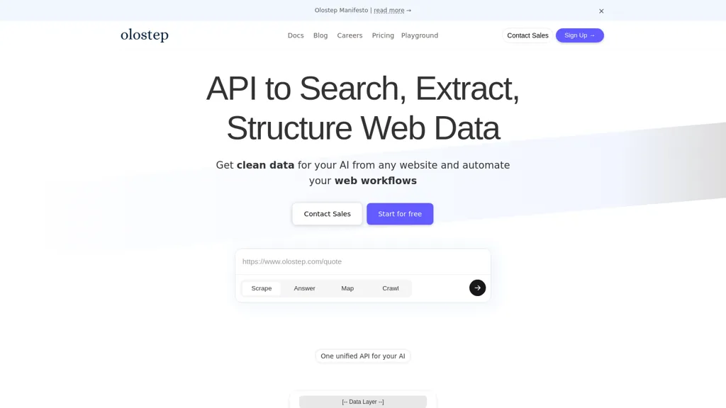 Olostep screenshot