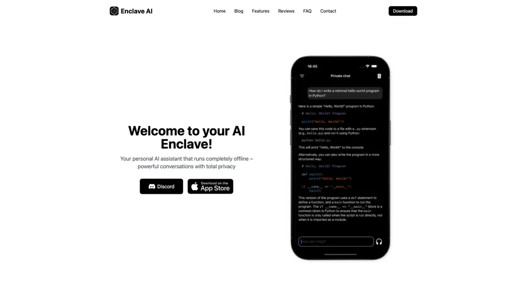 Enclave AI screenshot