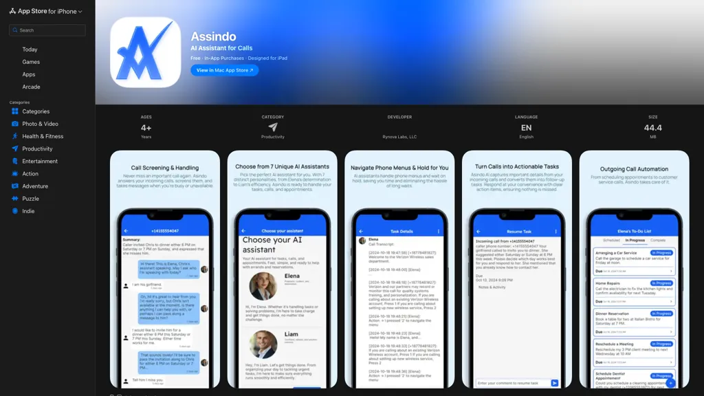 Assindo iOS screenshot