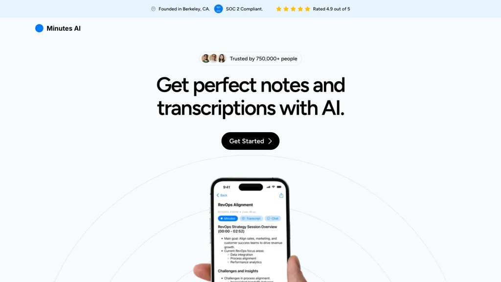 Minutes AI screenshot