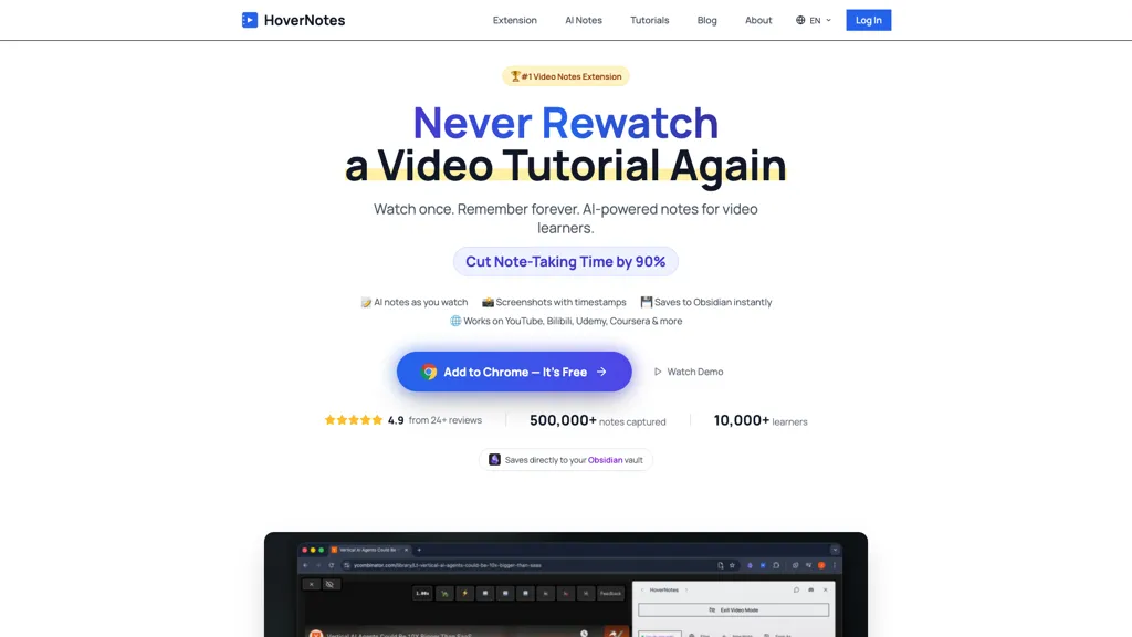 HoverNotes screenshot