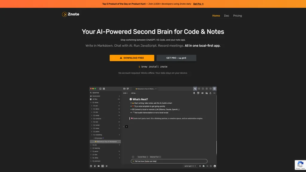 Znote ai screenshot