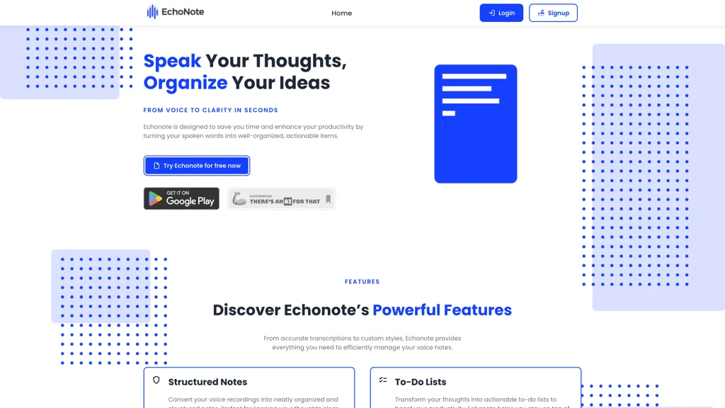EchoNote screenshot