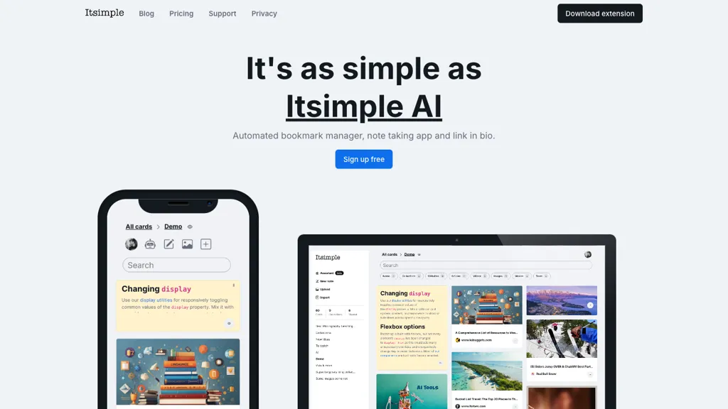 Itsimple ai screenshot