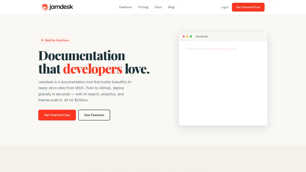 Jamdesk screenshot