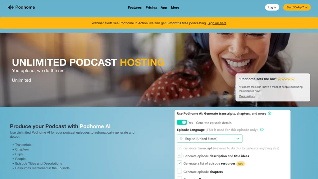 Podhome screenshot