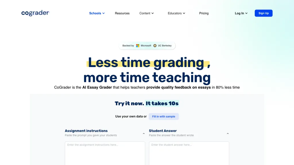 CoGrader screenshot