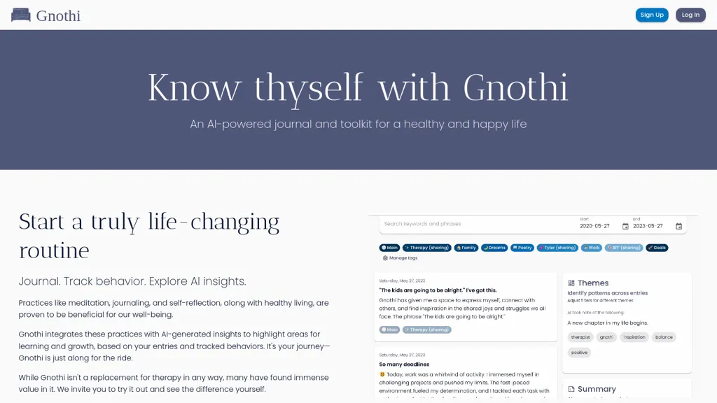 Gnothi screenshot