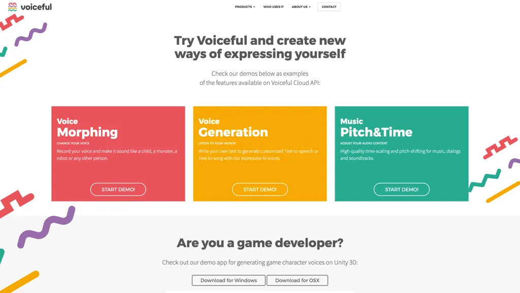 Voiceful.io screenshot