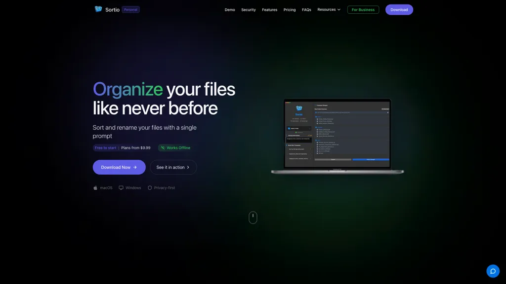 Sortio screenshot