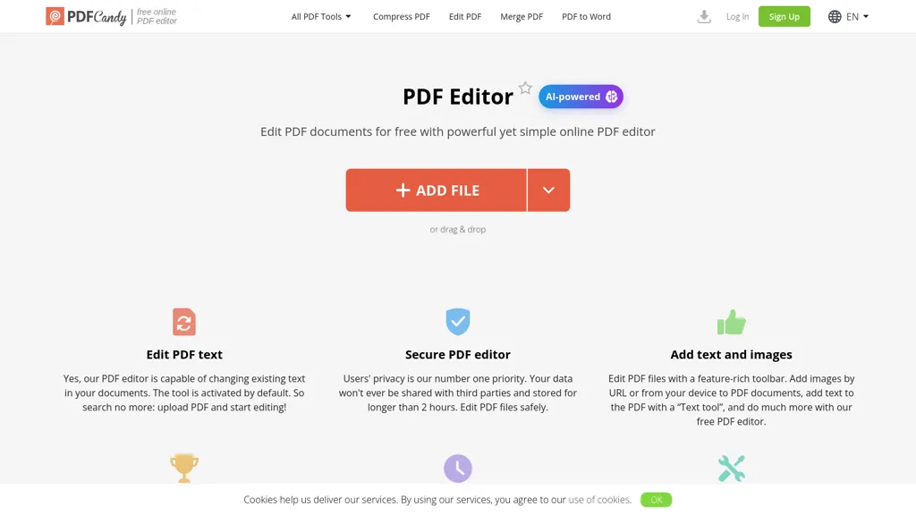 PDFCandy PDF Editor screenshot