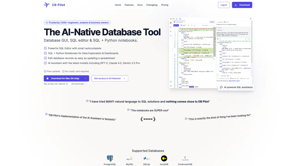 Db pilot screenshot