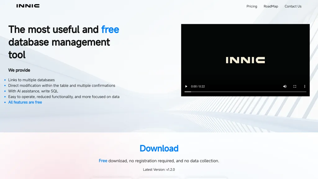 Innic data screenshot