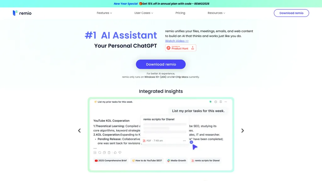 Remio AI screenshot