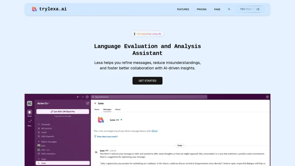 LexaAI screenshot